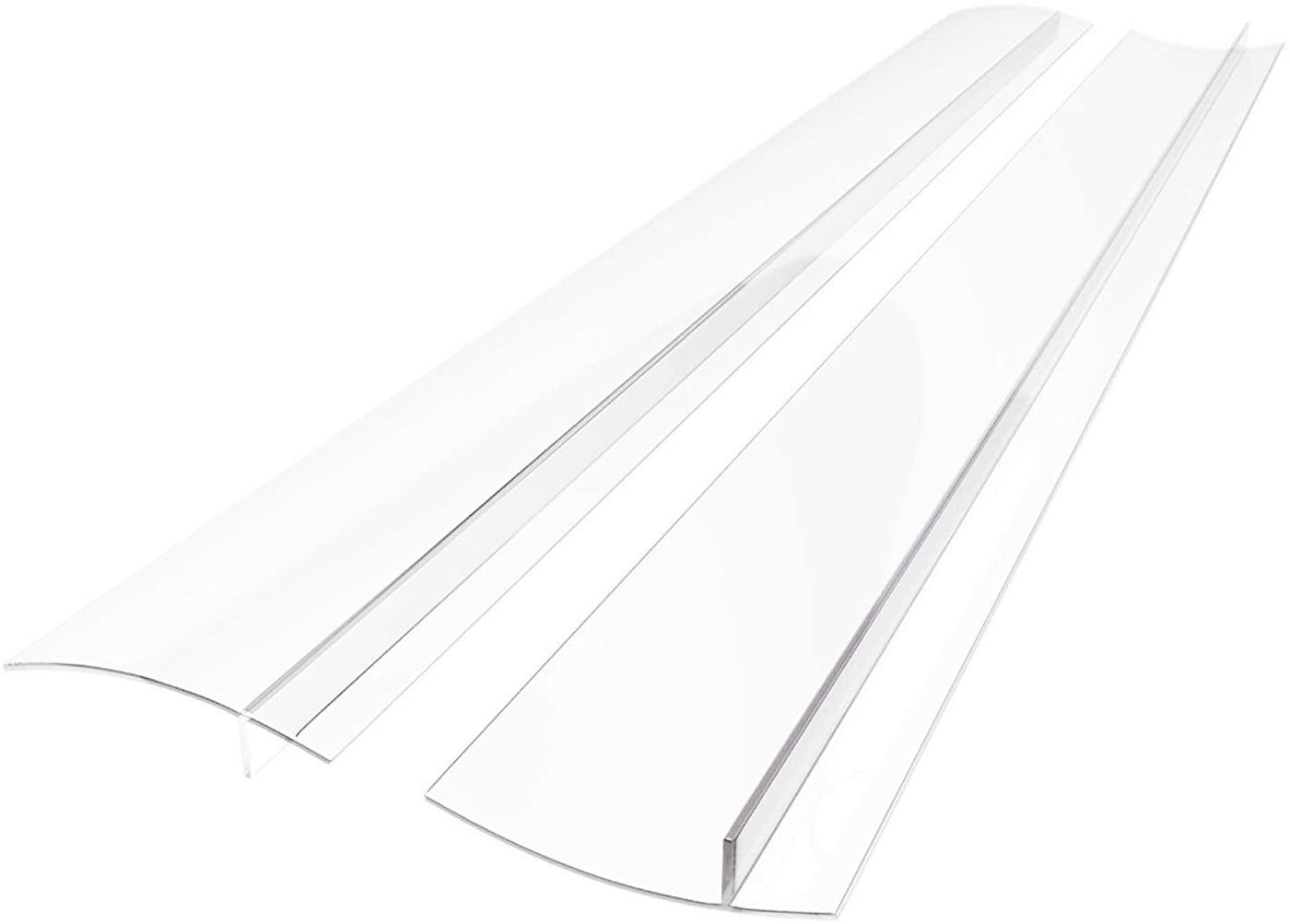 FLSEPAMB 2 Pack 21 Inch Semi-clear Stove Gap Covers Kitchen Counter Gap Covers with Heat Resistant Wide &amp; Long Gap Filler Used for Protect Gap Filler Sealing Spills in Kitchen Counter, Stovetops